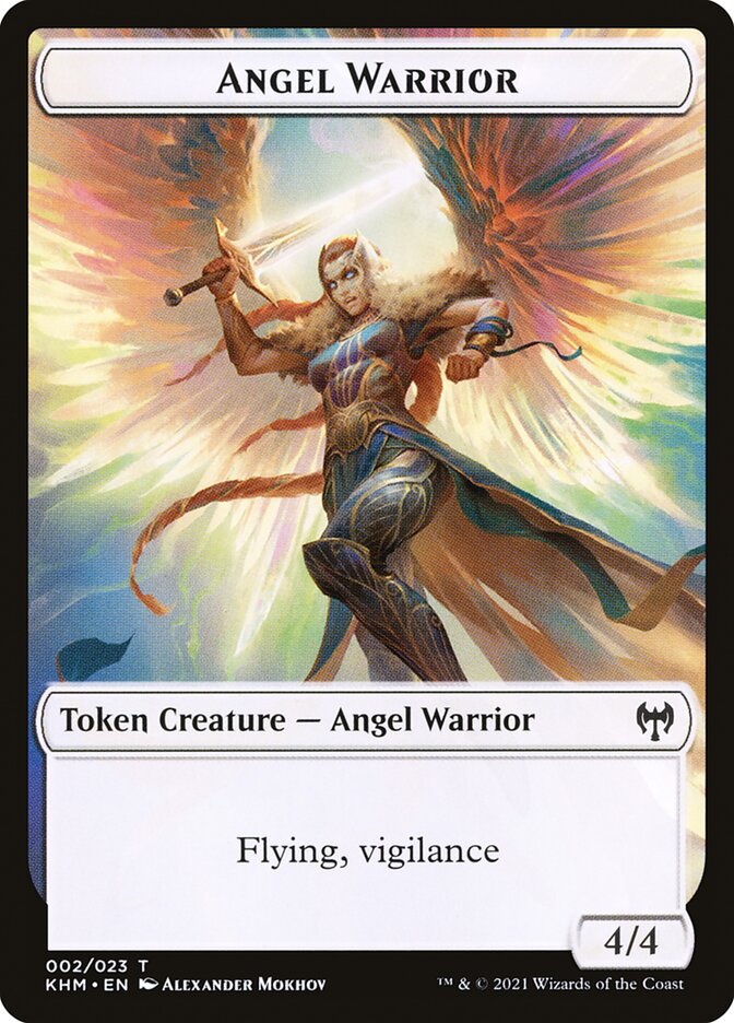 Human Warrior // Angel Warrior Double-Sided Token [Kaldheim Tokens] | Jomio and Rueliete's Cards and Comics