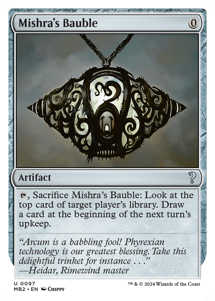 Mishra's Bauble (White Border) [Mystery Booster 2] | Jomio and Rueliete's Cards and Comics