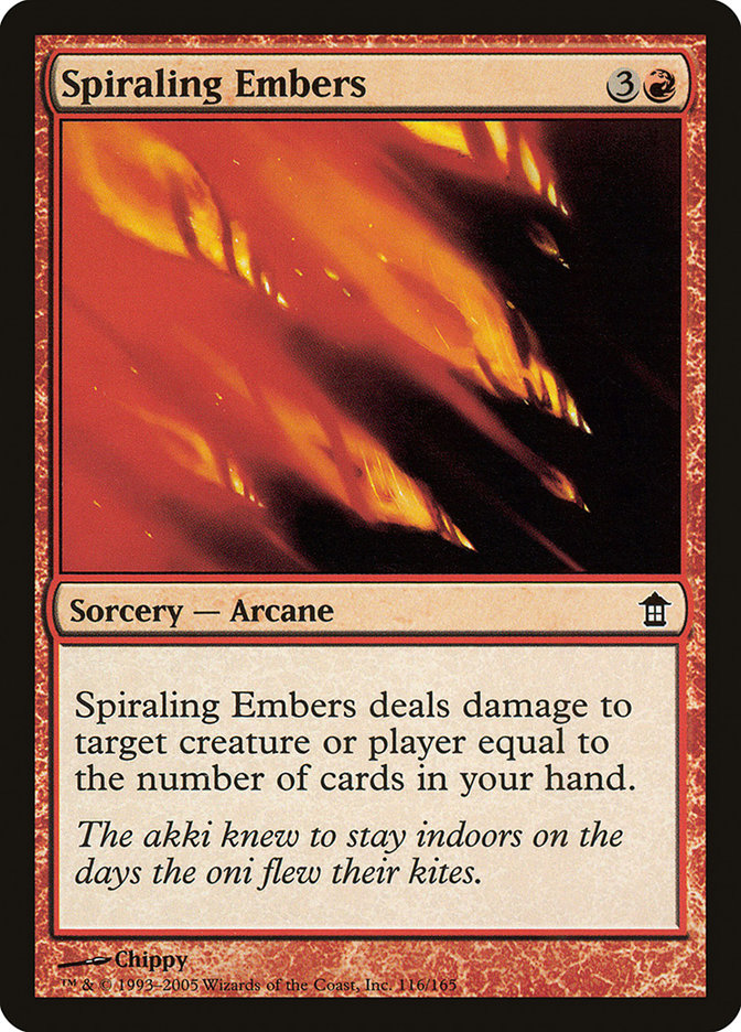 Spiraling Embers [Saviors of Kamigawa] | Jomio and Rueliete's Cards and Comics
