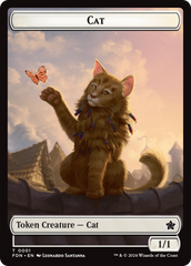 Elf Warrior // Cat (001) Doubled-Sided Token [Foundations Tokens] | Jomio and Rueliete's Cards and Comics