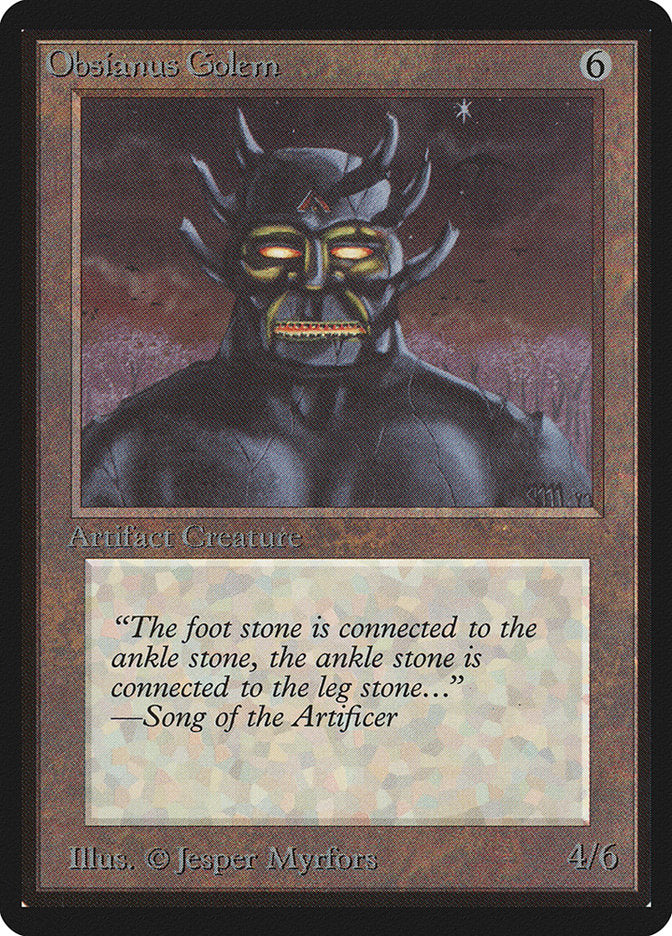 Obsianus Golem [Beta Edition] | Jomio and Rueliete's Cards and Comics