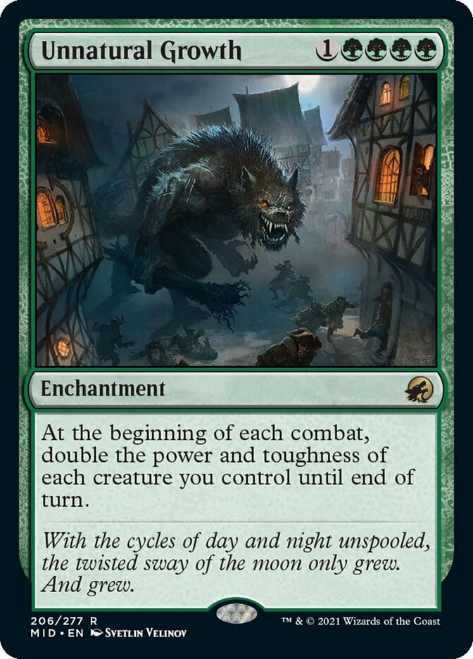 Unnatural Growth [Innistrad: Midnight Hunt] | Jomio and Rueliete's Cards and Comics