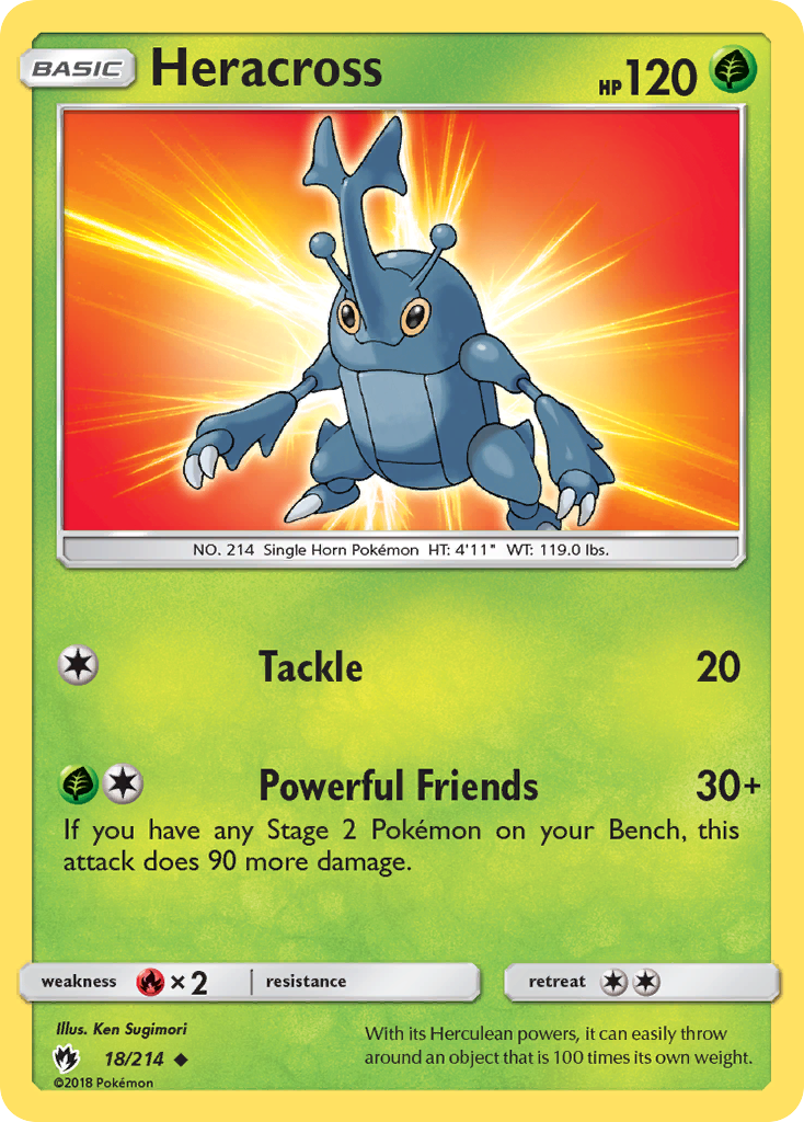 Heracross (18/214) [Sun & Moon: Lost Thunder] | Jomio and Rueliete's Cards and Comics