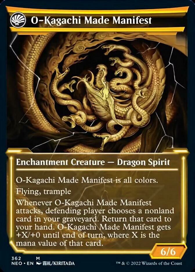 The Kami War // O-Kagachi Made Manifest (Showcase Soft Glow) [Kamigawa: Neon Dynasty] | Jomio and Rueliete's Cards and Comics