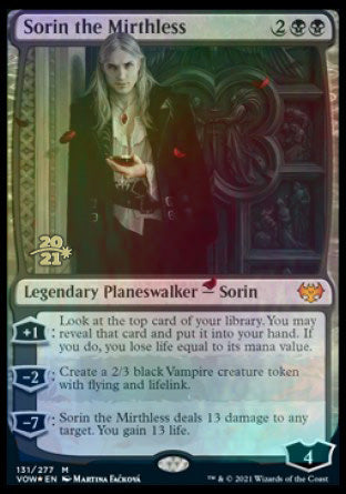 Sorin the Mirthless [Innistrad: Crimson Vow Prerelease Promos] | Jomio and Rueliete's Cards and Comics