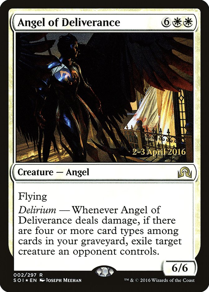 Angel of Deliverance [Shadows over Innistrad Prerelease Promos] | Jomio and Rueliete's Cards and Comics