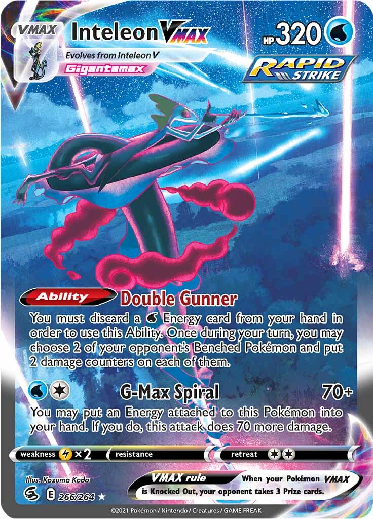 Inteleon VMAX (266/264) [Sword & Shield: Fusion Strike] | Jomio and Rueliete's Cards and Comics