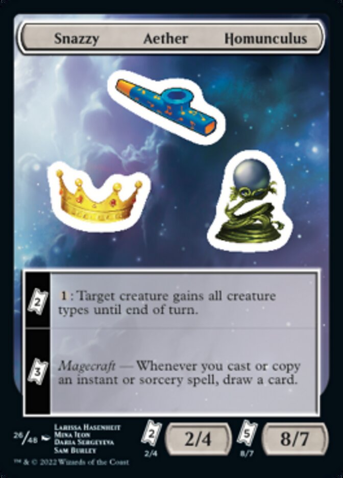 Snazzy Aether Homunculus [Unfinity Stickers] | Jomio and Rueliete's Cards and Comics