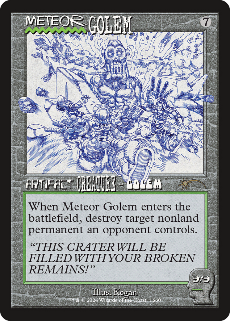 Meteor Golem (1660) (Rainbow Foil) [Secret Lair Drop Series] | Jomio and Rueliete's Cards and Comics