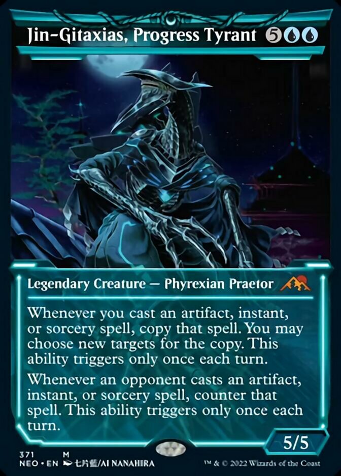 Jin-Gitaxias, Progress Tyrant (Showcase Soft Glow) [Kamigawa: Neon Dynasty] | Jomio and Rueliete's Cards and Comics