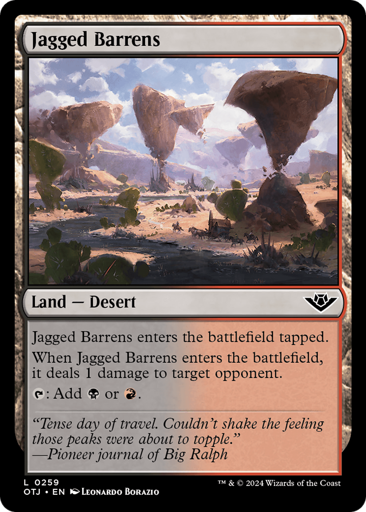 Jagged Barrens [Outlaws of Thunder Junction] | Jomio and Rueliete's Cards and Comics