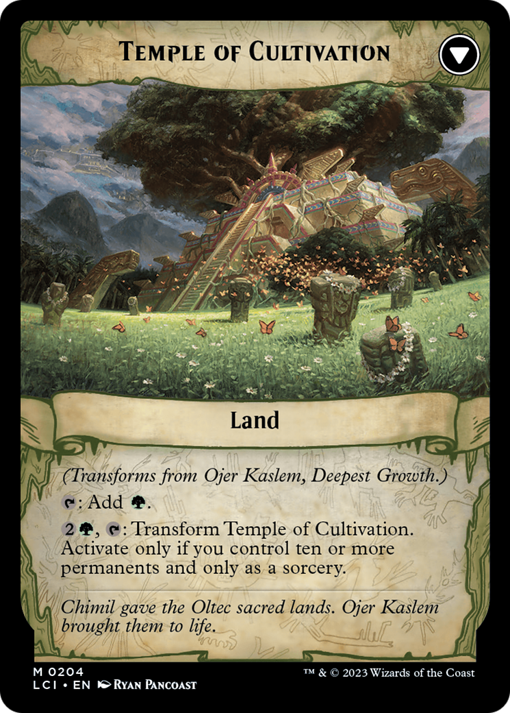 Ojer Kaslem, Deepest Growth // Temple of Cultivation [The Lost Caverns of Ixalan Prerelease Cards] | Jomio and Rueliete's Cards and Comics