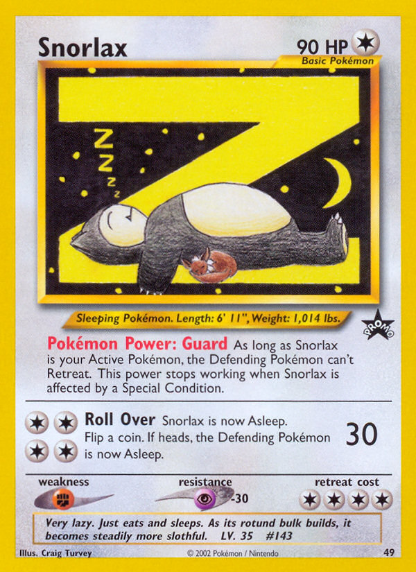 Snorlax (49) [Wizards of the Coast: Black Star Promos] | Jomio and Rueliete's Cards and Comics