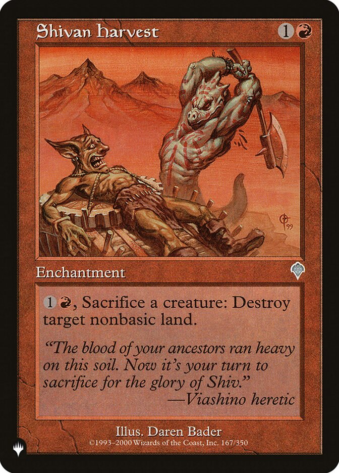 Shivan Harvest [The List] | Jomio and Rueliete's Cards and Comics