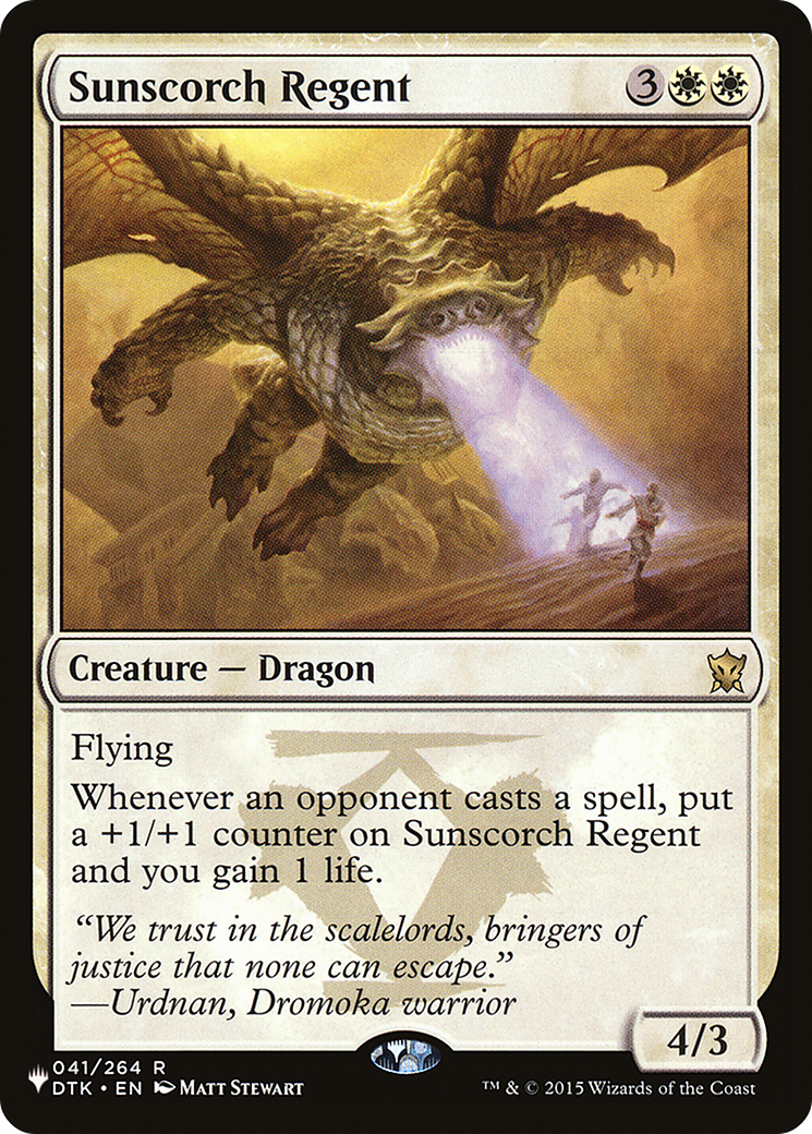 Sunscorch Regent [The List] | Jomio and Rueliete's Cards and Comics