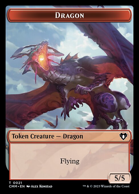 Human Soldier // Dragon (0021) Double-Sided Token [Commander Masters Tokens] | Jomio and Rueliete's Cards and Comics