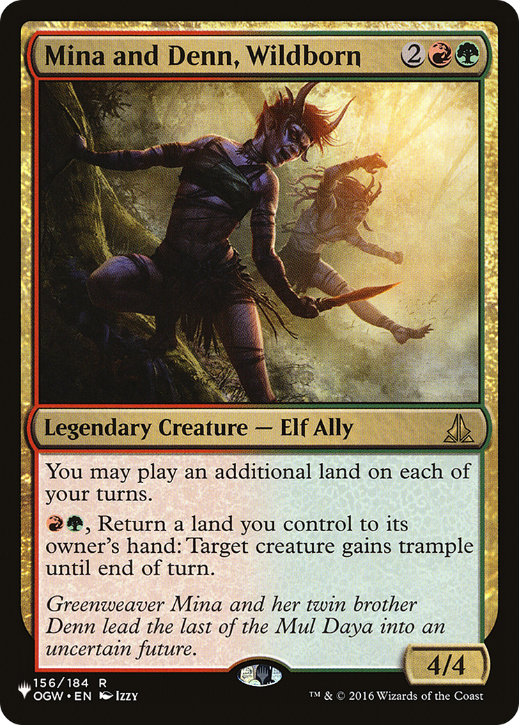 Mina and Denn, Wildborn [The List] | Jomio and Rueliete's Cards and Comics