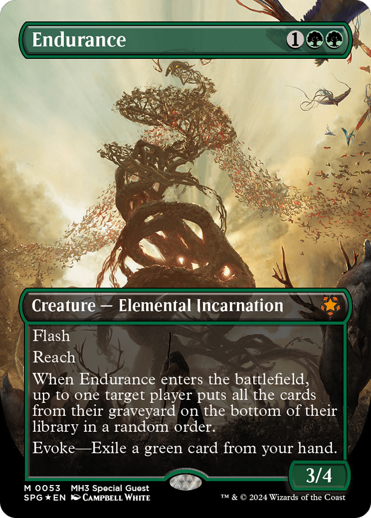 Endurance (Borderless) (Textured Foil) [Modern Horizons 3 Special Guests] | Jomio and Rueliete's Cards and Comics