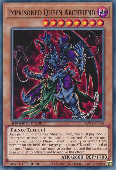 Imprisoned Queen Archfiend [SGX3-ENI16] Common | Jomio and Rueliete's Cards and Comics