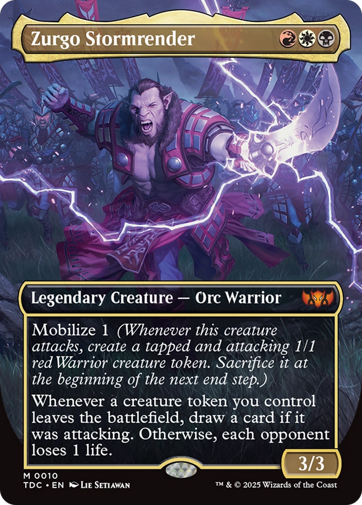 Zurgo Stormrender (Borderless) [Tarkir: Dragonstorm Commander] | Jomio and Rueliete's Cards and Comics
