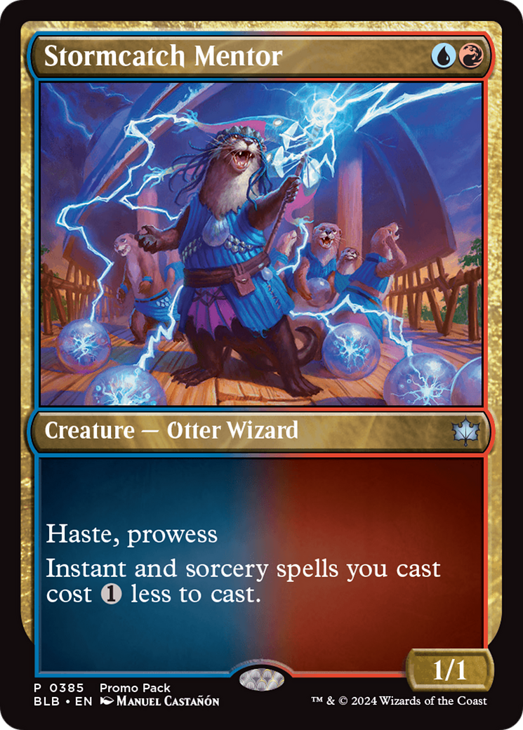 Stormcatch Mentor (Promo Pack) [Bloomburrow Promos] | Jomio and Rueliete's Cards and Comics