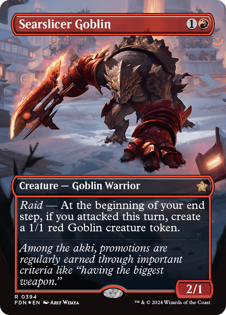 Searslicer Goblin (Borderless) (Mana Foil) [Foundations] | Jomio and Rueliete's Cards and Comics