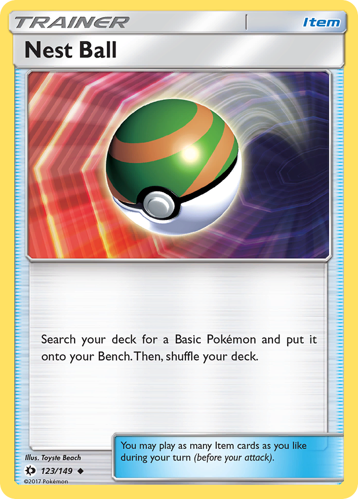 Nest Ball (123/149) [Sun & Moon: Base Set] | Jomio and Rueliete's Cards and Comics