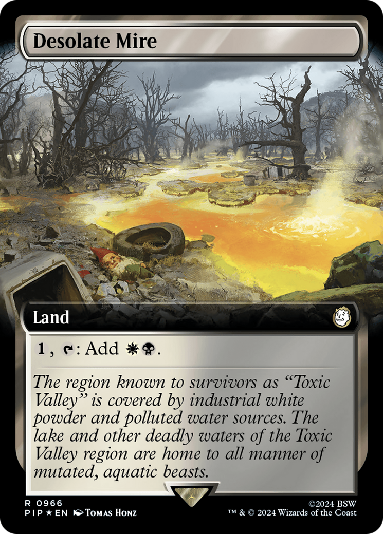 Desolate Mire (Extended Art) (Surge Foil) [Fallout] | Jomio and Rueliete's Cards and Comics