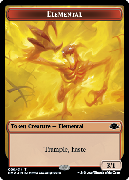 Goblin // Elemental Double-Sided Token [Dominaria Remastered Tokens] | Jomio and Rueliete's Cards and Comics