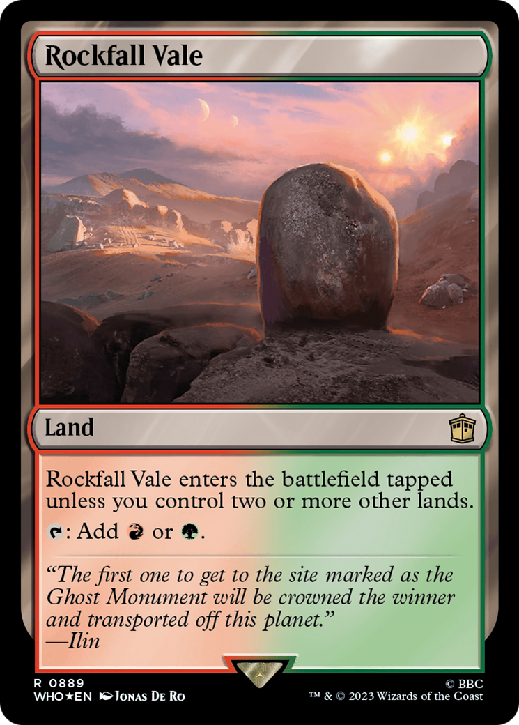 Rockfall Vale (Surge Foil) [Doctor Who] | Jomio and Rueliete's Cards and Comics