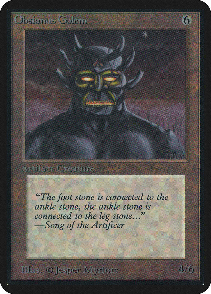 Obsianus Golem [Alpha Edition] | Jomio and Rueliete's Cards and Comics