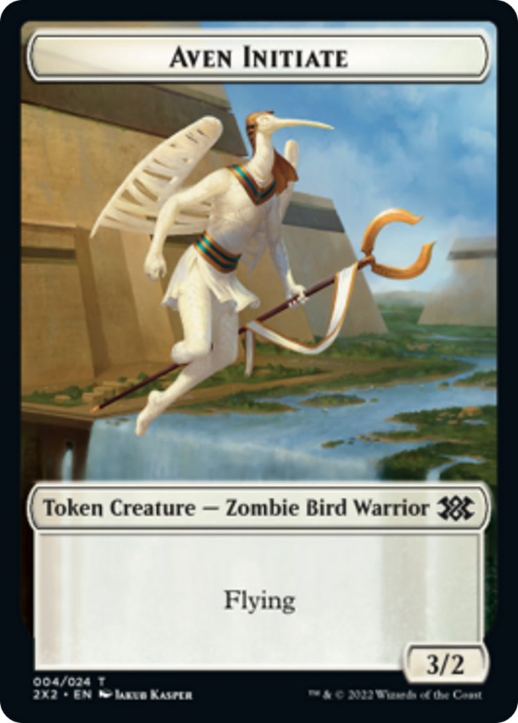 Egg // Aven Initiate Double-Sided Token [Double Masters 2022 Tokens] | Jomio and Rueliete's Cards and Comics
