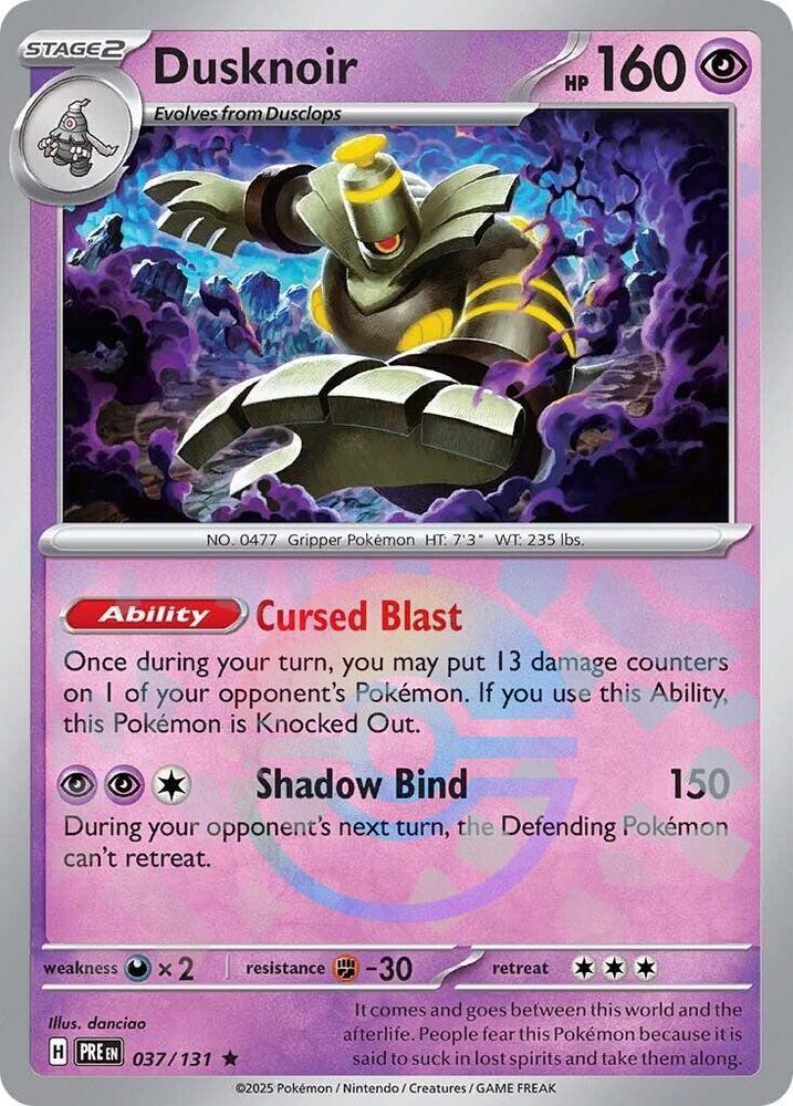 Dusknoir (037/131) (Poke Ball Pattern) [Scarlet & Violet: Prismatic Evolutions] | Jomio and Rueliete's Cards and Comics