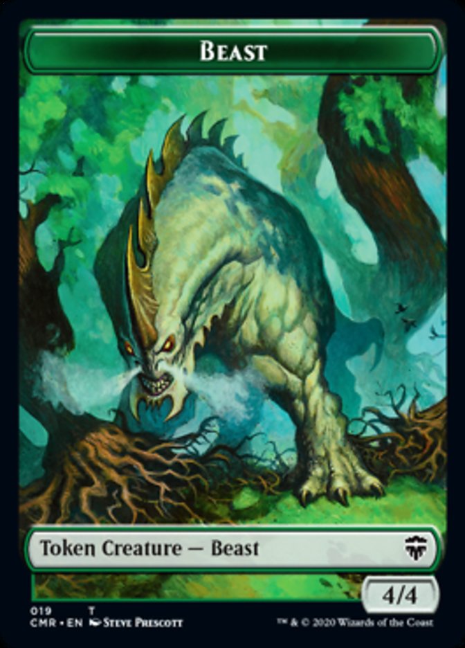 Beast (18) // Beast (19) Double-Sided Token [Commander Legends Tokens] | Jomio and Rueliete's Cards and Comics