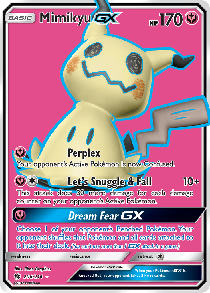 Mimikyu GX (206/214) [Sun & Moon: Lost Thunder] | Jomio and Rueliete's Cards and Comics