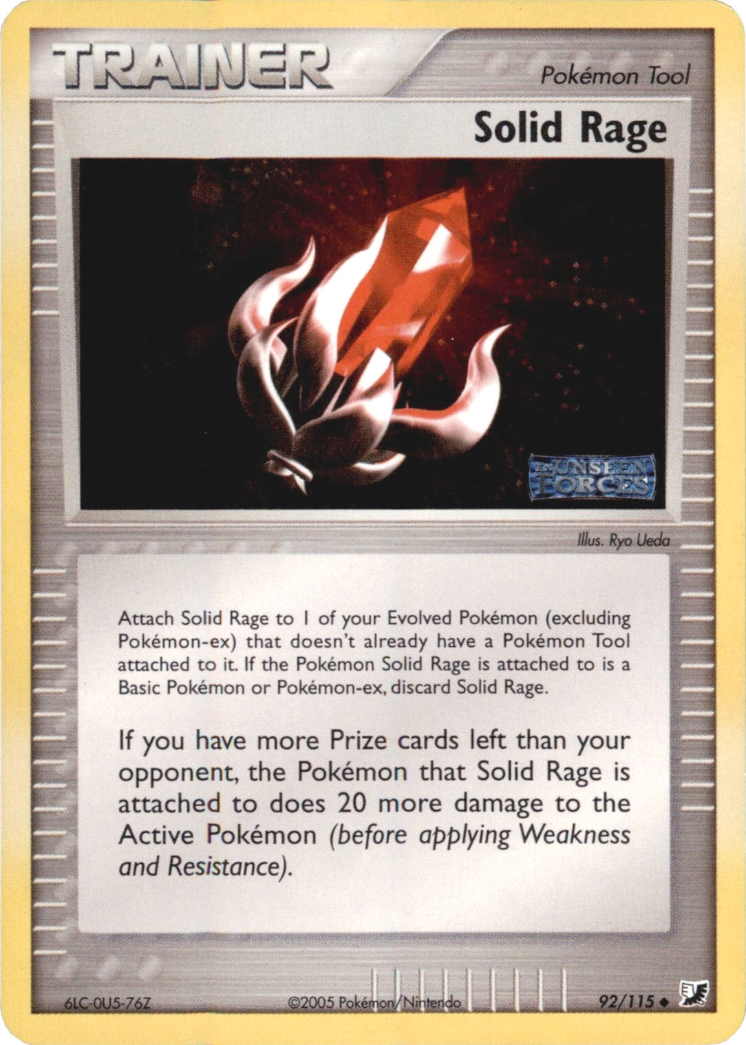 Solid Rage (92/115) (Stamped) [EX: Unseen Forces] | Jomio and Rueliete's Cards and Comics