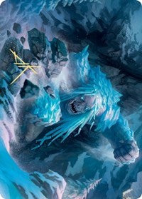 Icehide Troll Art Card (Gold-Stamped Signature) [Kaldheim Art Series] | Jomio and Rueliete's Cards and Comics
