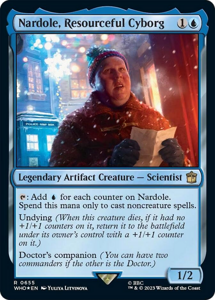 Nardole, Resourceful Cyborg (Surge Foil) [Doctor Who] | Jomio and Rueliete's Cards and Comics