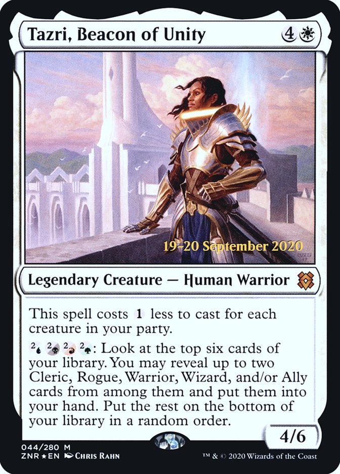 Tazri, Beacon of Unity [Zendikar Rising Prerelease Promos] | Jomio and Rueliete's Cards and Comics