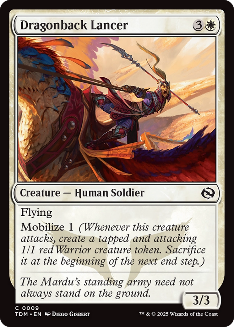 Dragonback Lancer [Tarkir: Dragonstorm] | Jomio and Rueliete's Cards and Comics