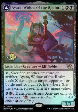Ayara, Widow of the Realm // Ayara, Furnace Queen [March of the Machine Prerelease Promos] | Jomio and Rueliete's Cards and Comics