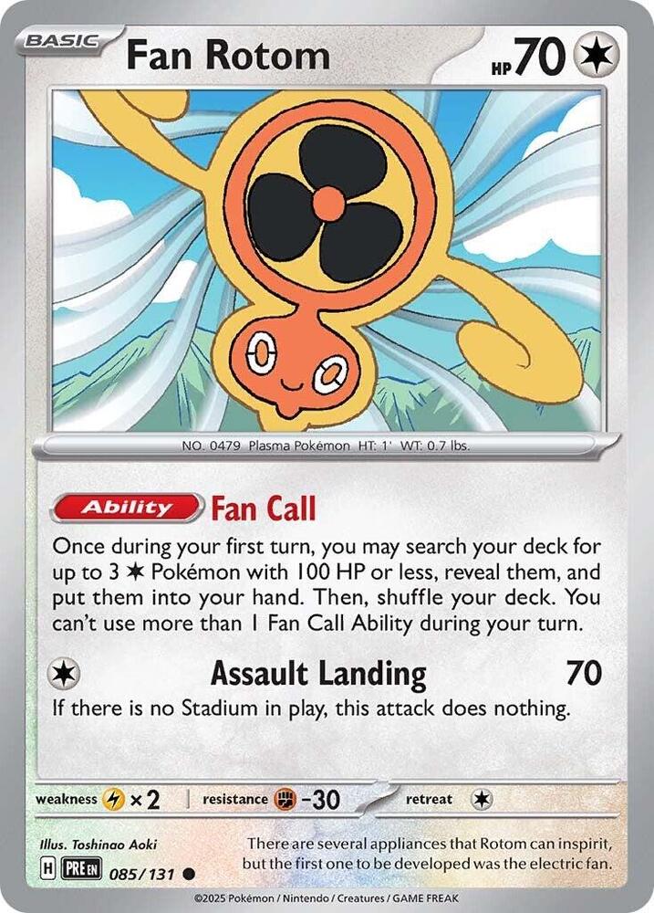 Fan Rotom (085/131) [Scarlet & Violet: Prismatic Evolutions] | Jomio and Rueliete's Cards and Comics