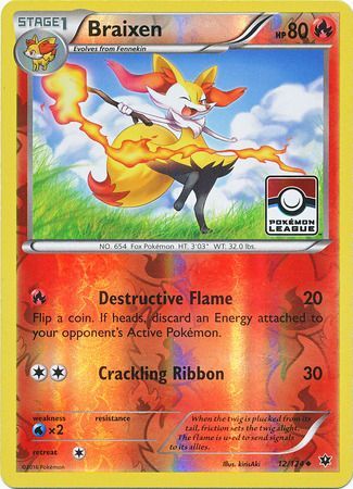 Braixen (12/124) (League Promo) [XY: Fates Collide] | Jomio and Rueliete's Cards and Comics
