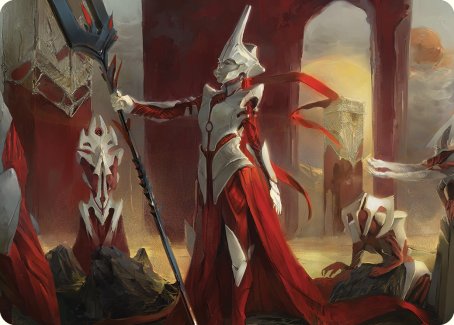 Porcelain Zealot Art Card [Phyrexia: All Will Be One Art Series] | Jomio and Rueliete's Cards and Comics