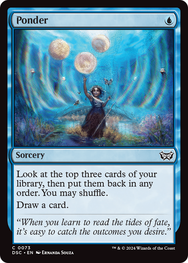 Ponder [Duskmourn: House of Horror Commander] | Jomio and Rueliete's Cards and Comics