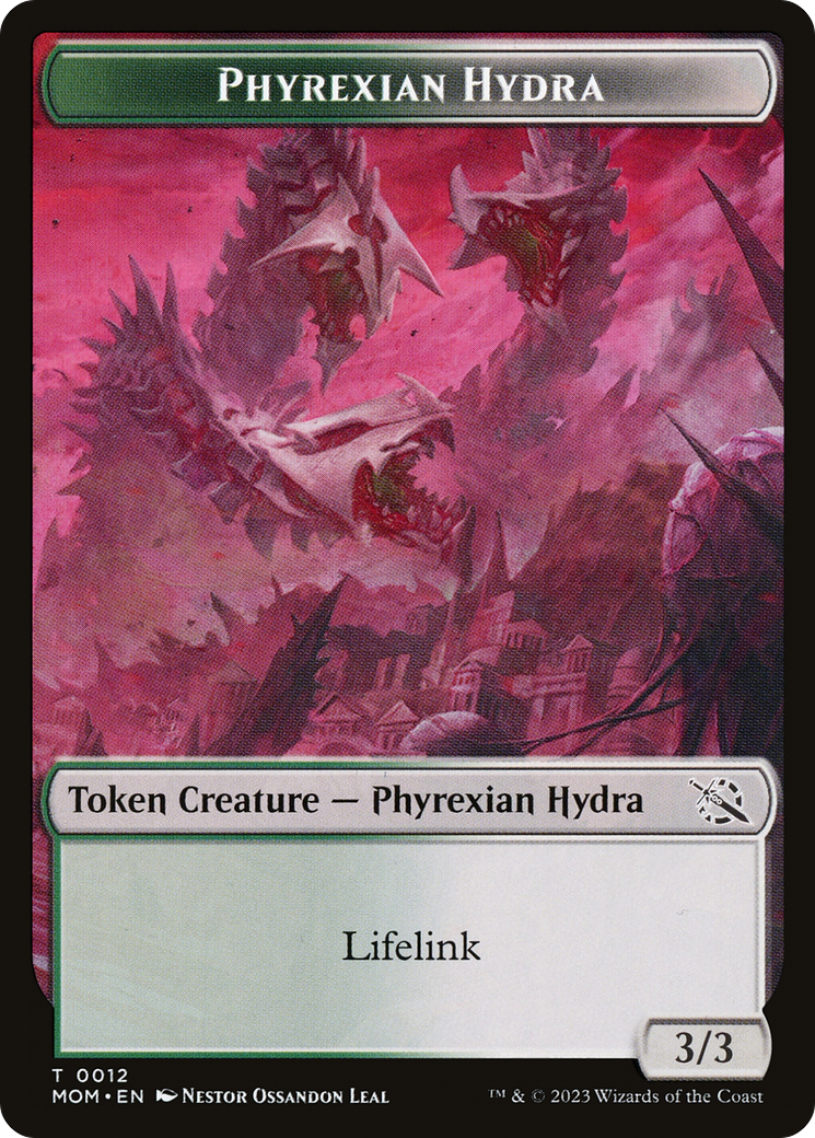 Treasure (20) // Phyrexian Hydra (12) Double-Sided Token [March of the Machine Tokens] | Jomio and Rueliete's Cards and Comics