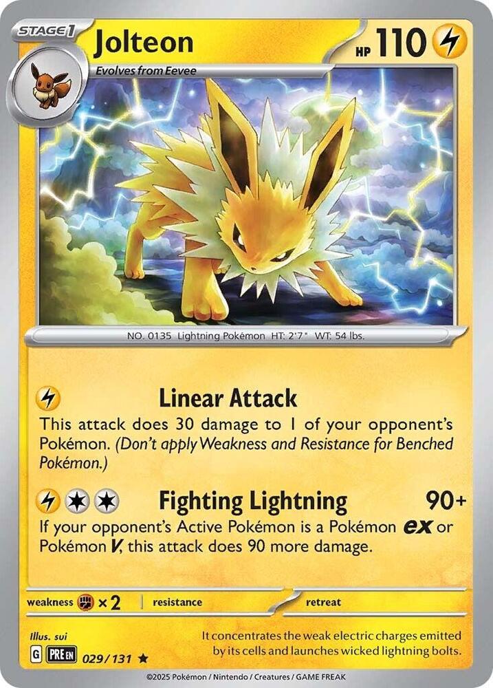 Jolteon (029/131) [Scarlet & Violet: Prismatic Evolutions] | Jomio and Rueliete's Cards and Comics