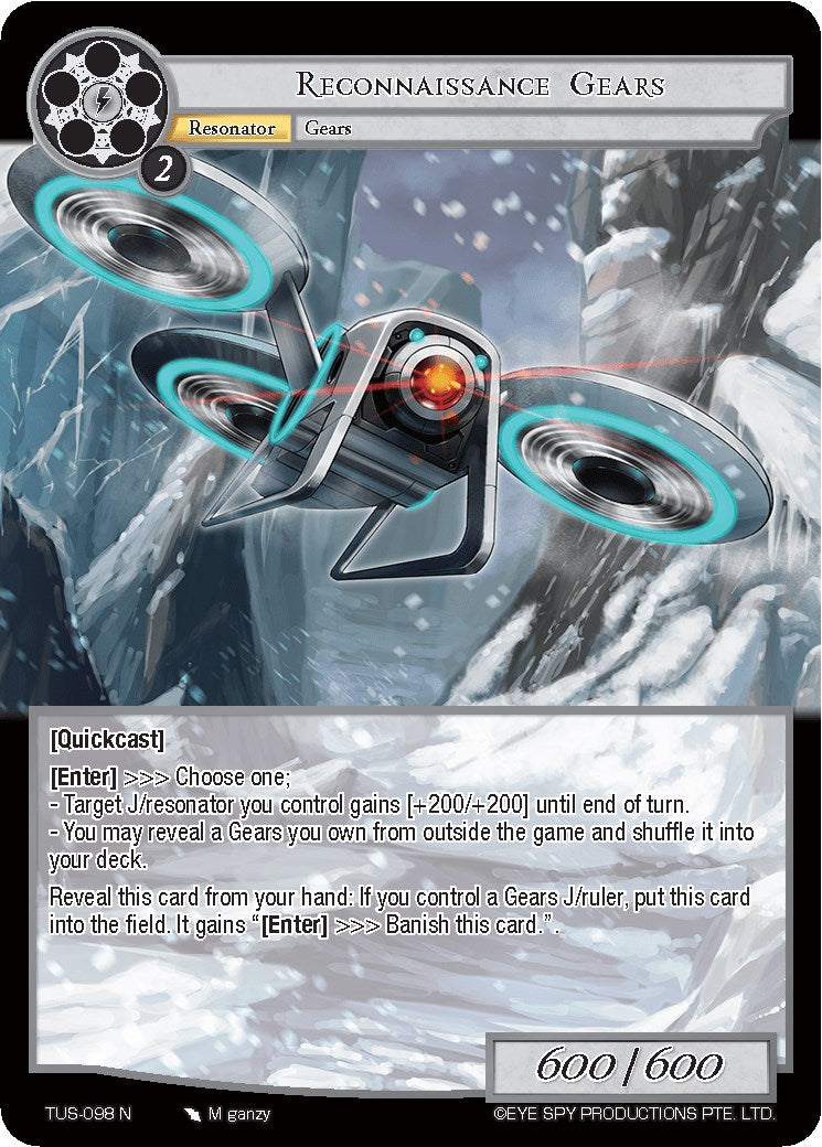 Reconnaissance Gears (TUS-098 N) [The Underworld of Secrets] | Jomio and Rueliete's Cards and Comics