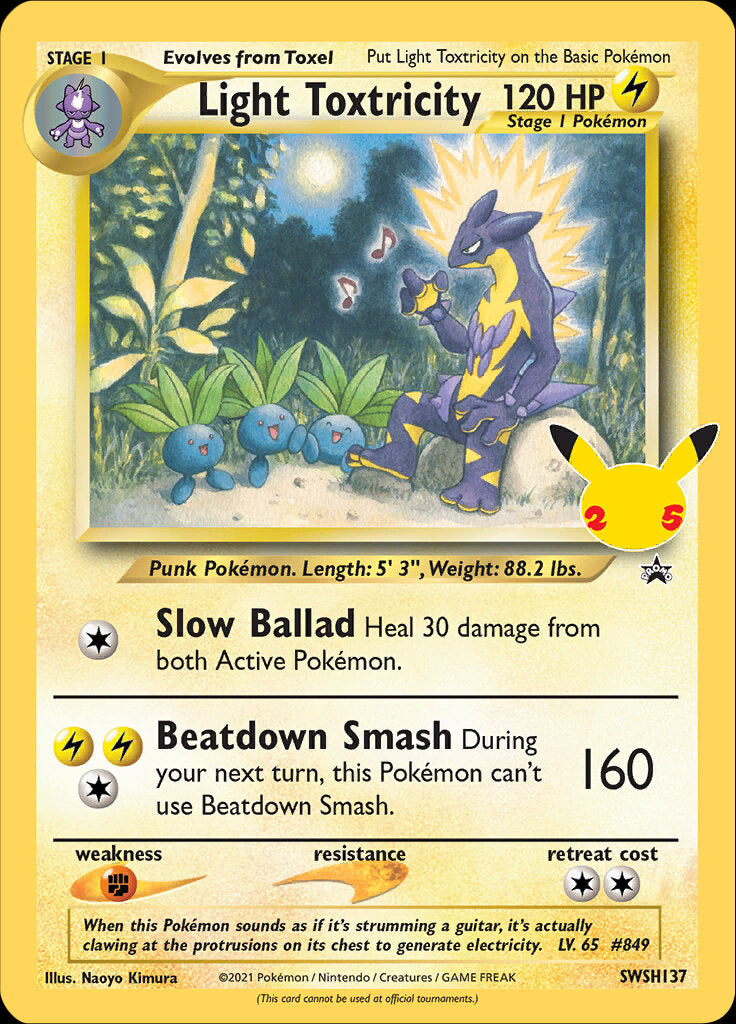 Light Toxtricity (SWSH137) (Celebrations) [Sword & Shield: Black Star Promos] | Jomio and Rueliete's Cards and Comics