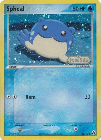 Spheal (65/92) (Stamped) [EX: Legend Maker] | Jomio and Rueliete's Cards and Comics